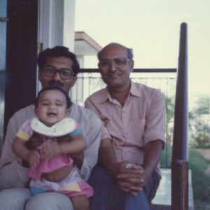 Trichy - with Richard (Son) and  Jonathan (Grandson) - 1987