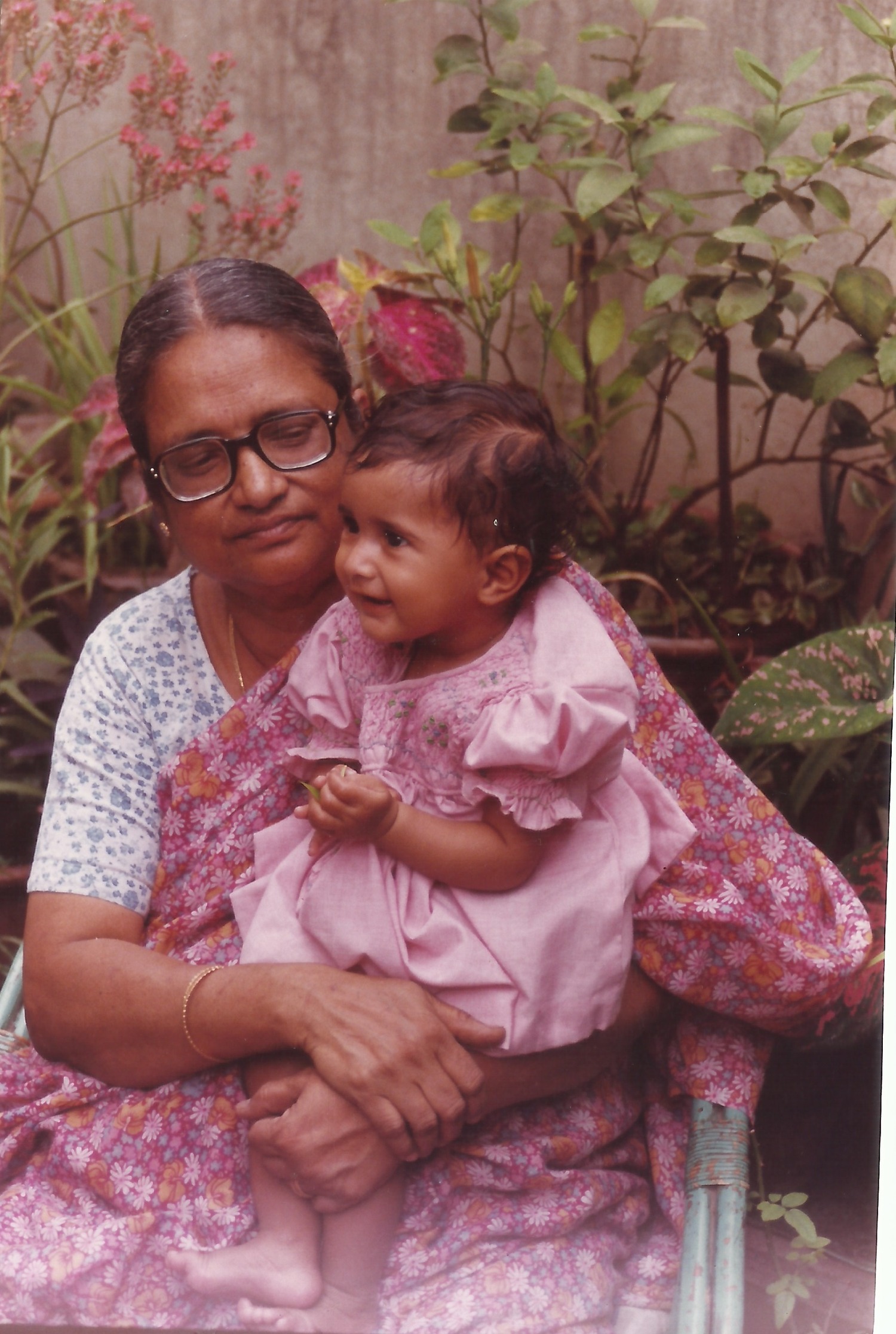 Kitchi Sundharam with Grand Daughter (Joanna) -1992