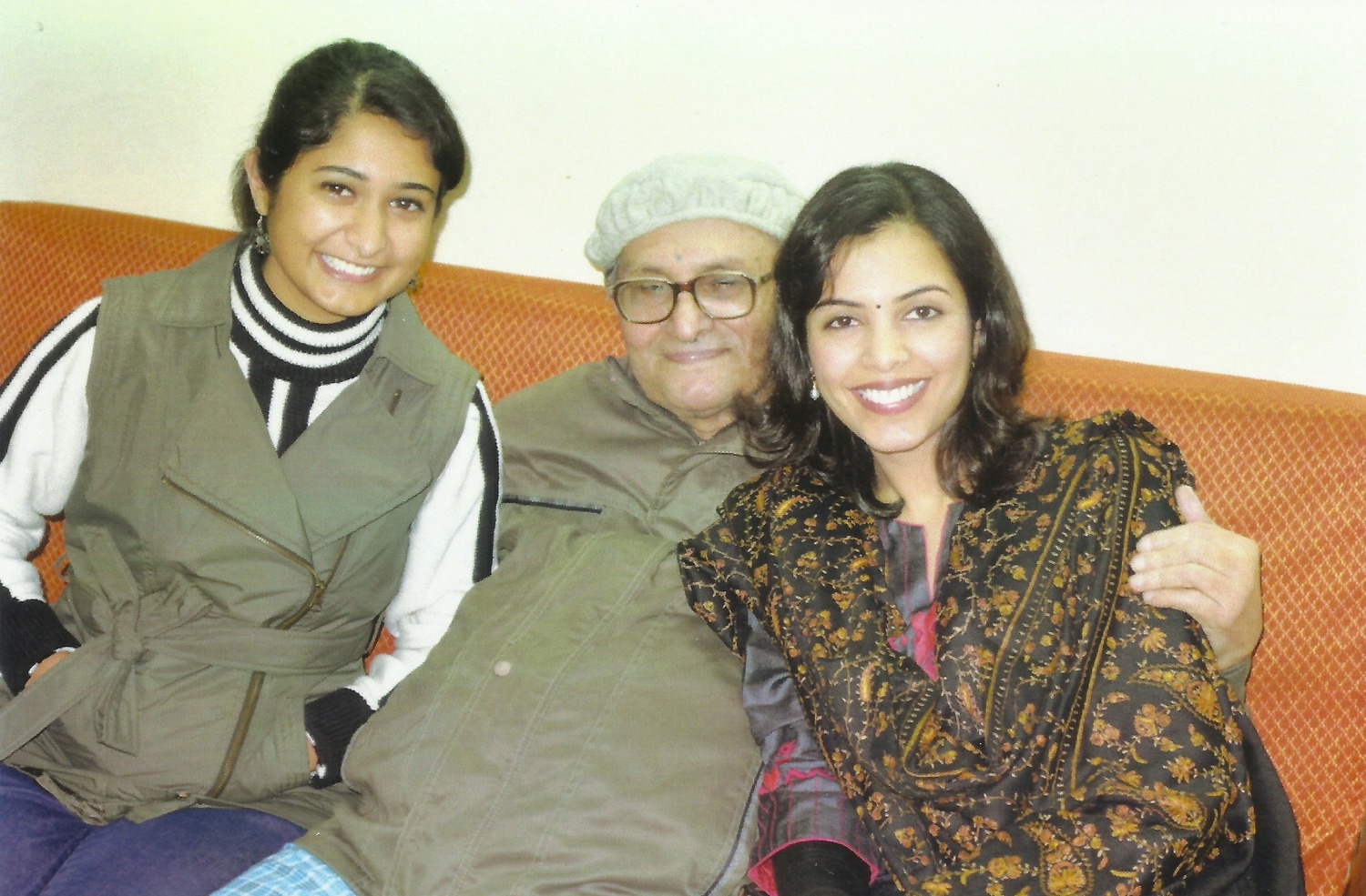 K P M Sundharam with Grand daughters  - Rebecca and Joanna