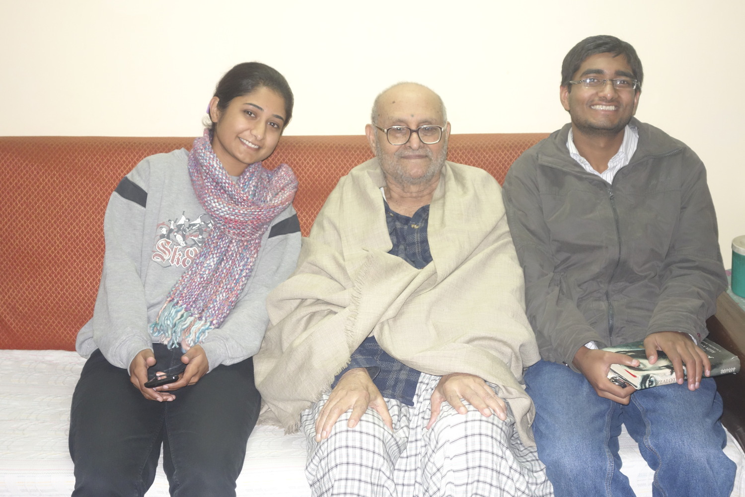 with Grand children (Joanna L and John R) - 2015